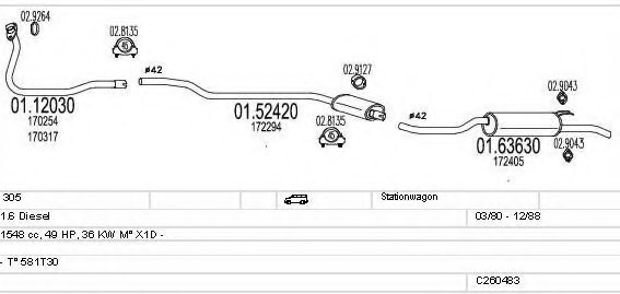 MTS C260483008481 Exhaust System